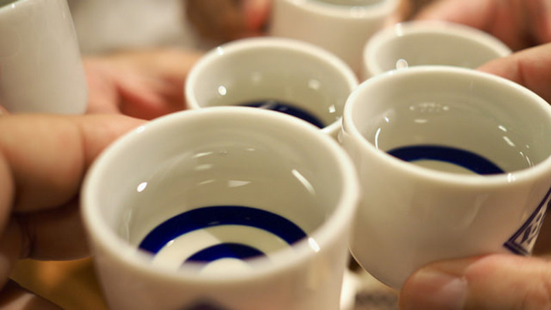 日本酒で乾杯